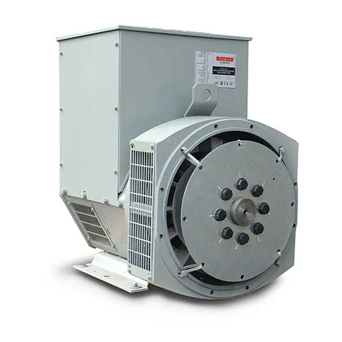 Alternator Rexford RF 1648, rumah abu abu muda dengan kotak terminal di atas